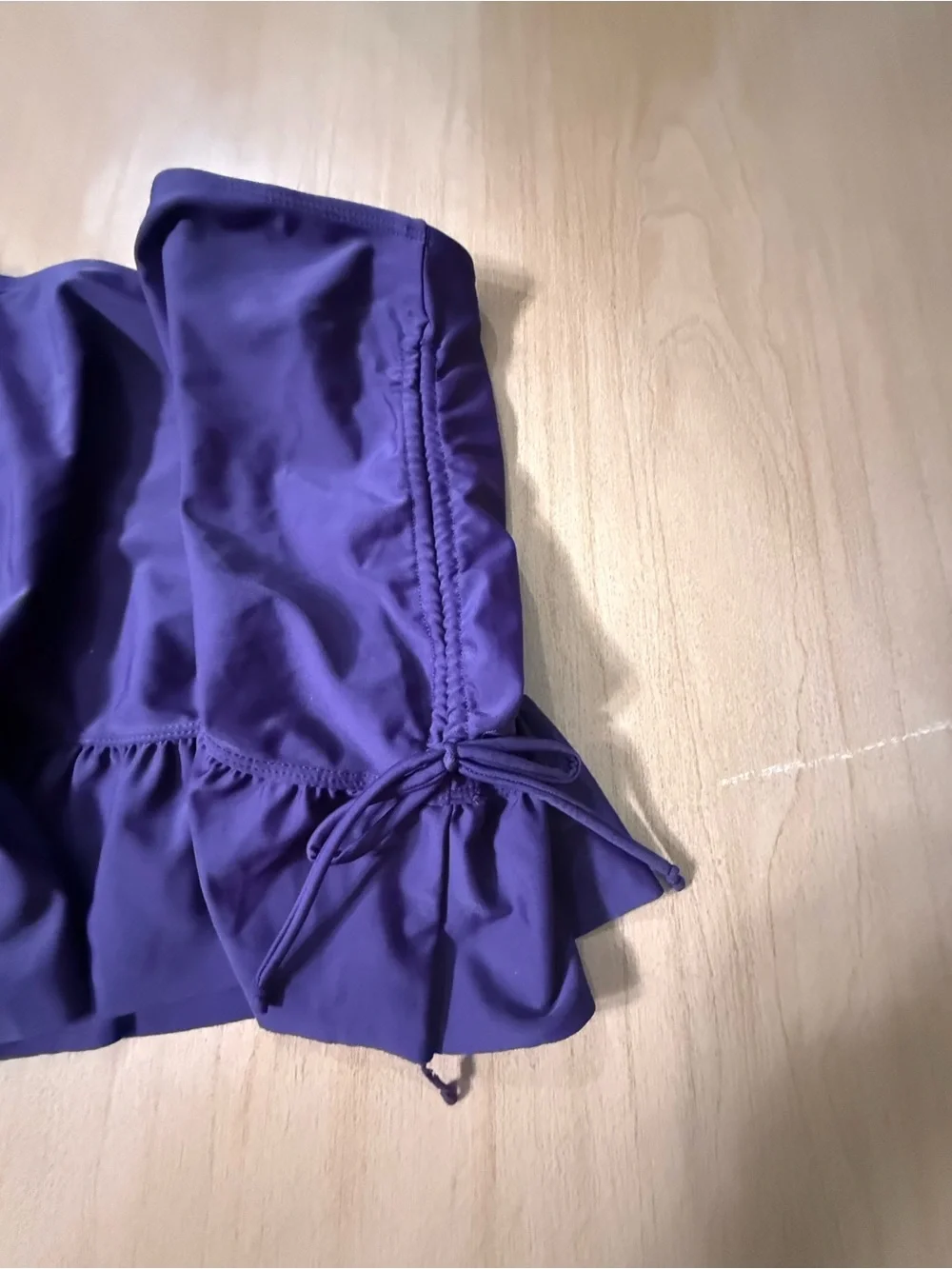 Purple Ruffle Swim Skirt